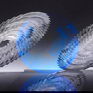 ‘Cyclone’ Glass Sculpture by Sandra Balmer: ‘Cyclone’ Glass Sculpture by Sandra Balmer Sandra Balmer’s large art glass sculpture ‘Cyclone’ draws inspiration from the dynamic movement of clouds around the world. The raw power and inten