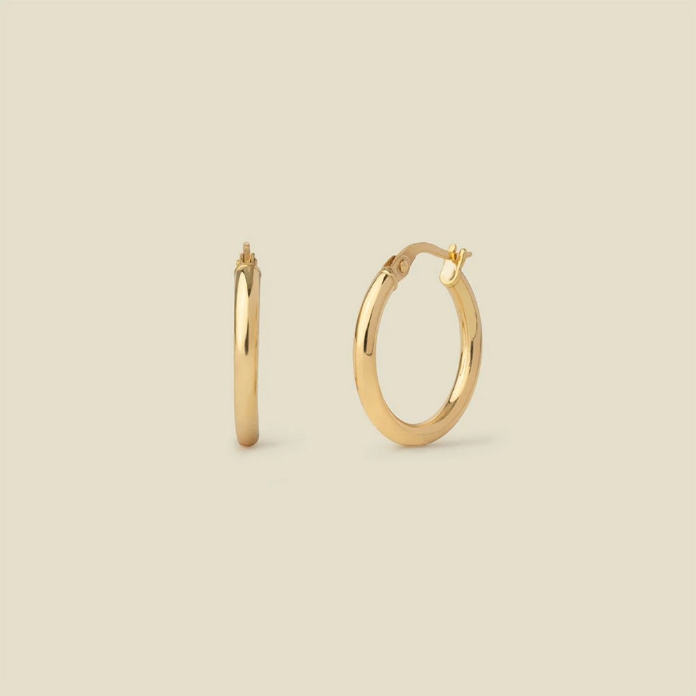14k Solid Gold Maude Hoop Earrings (1 of 1)