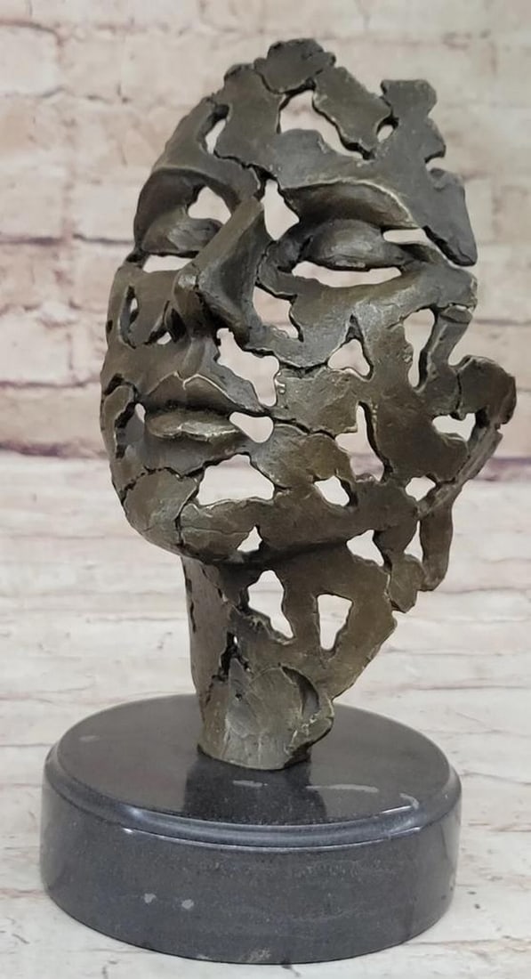 Metamorphic Surrealism Dali-Inspired Abstract Female Face Sculpture - 11" x 5.5" (1 of 6)