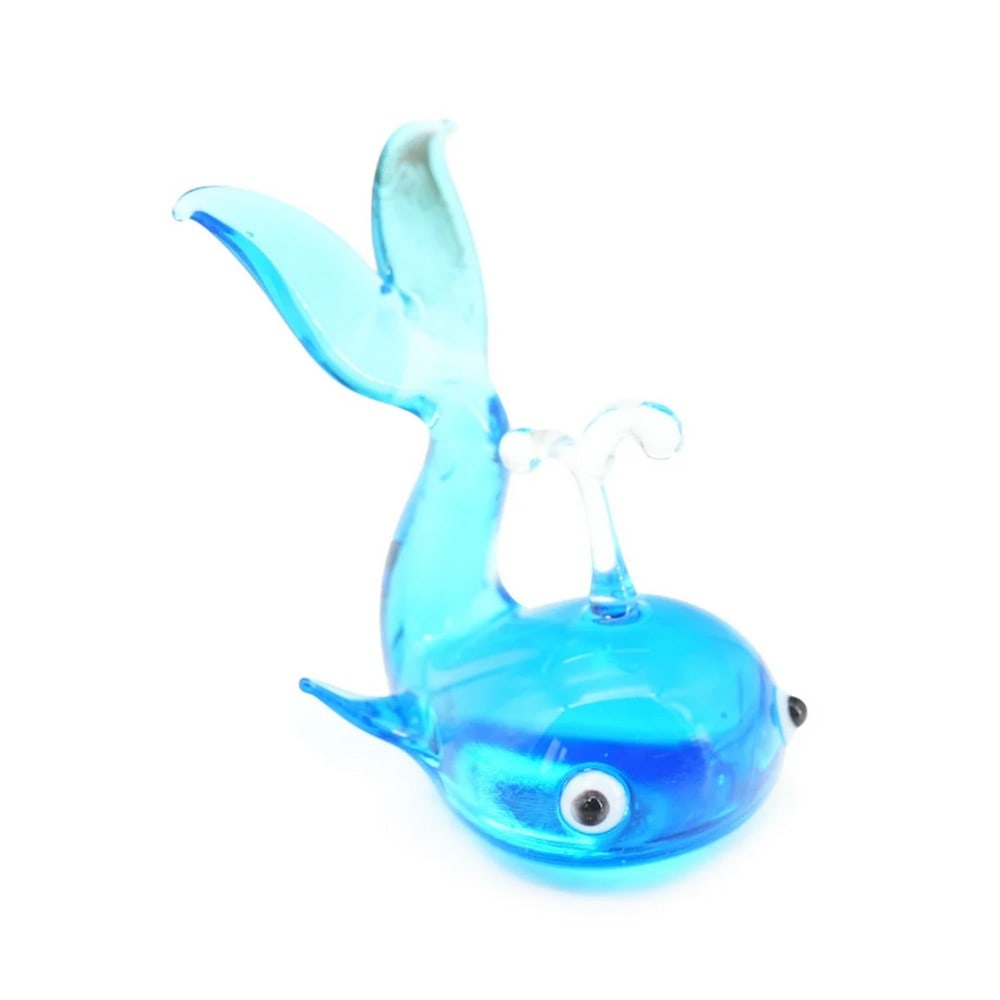 Handcrafted Murano Glass Whale Figurine