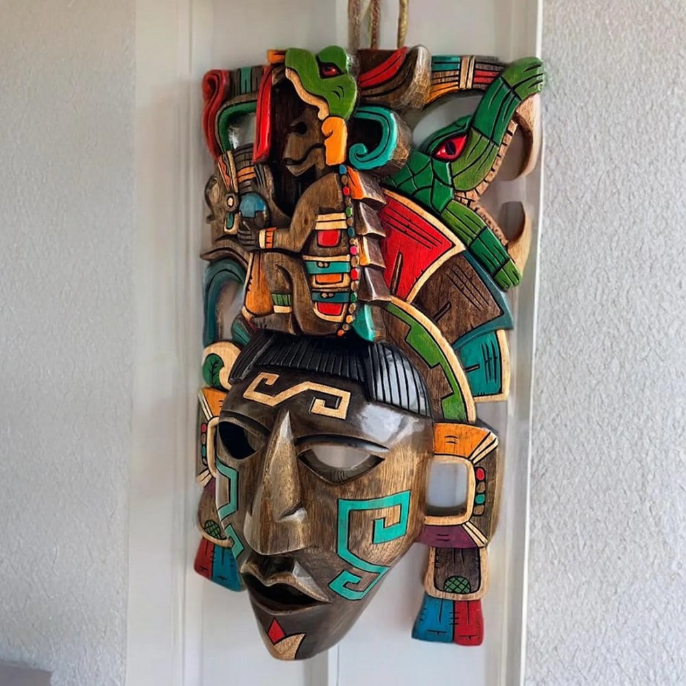 "Lord of Death" Hand Carved Mayan Mask (1 of 3)