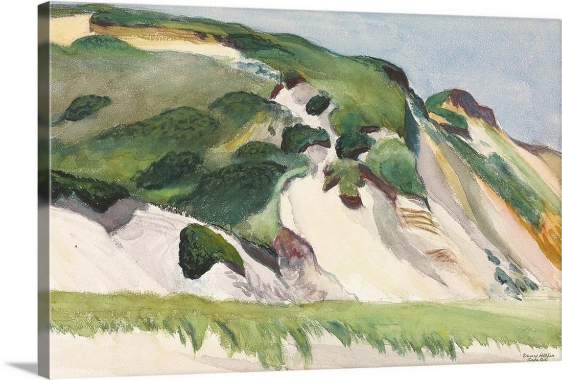 Dune at Truro Wall Art Print by Edward Hopper: Dune at Truro Wall Art Print by Edward Hopper Edward Hopper (1882-1967), an iconic American realist painter, is best known for his masterpiece Nighthawks, yet his full body of work offers far more tha