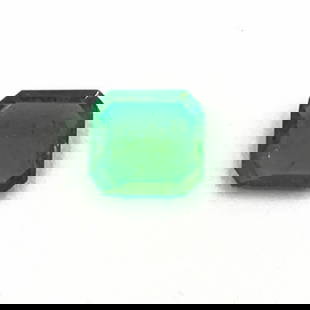 Emerald Octagon Faceted Gem: Emerald Zambian Origin Piece With Lustre Size: 6.9 x 6.4 mm Weight In Carats: 0.82 View Photos For Further Details.