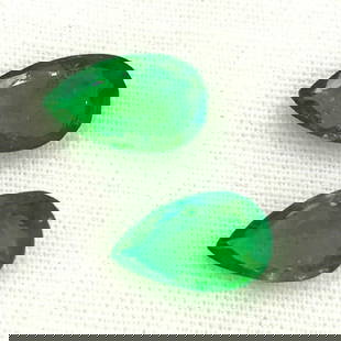 Emerald Pear Shaped Faceted Pair Of Gems: Emerald Zambian Origin Pear Shape Pair Gemstones Size: 10.3 x 6.3 mm Weight In Carats: 2.85 View Photos For Further Details.