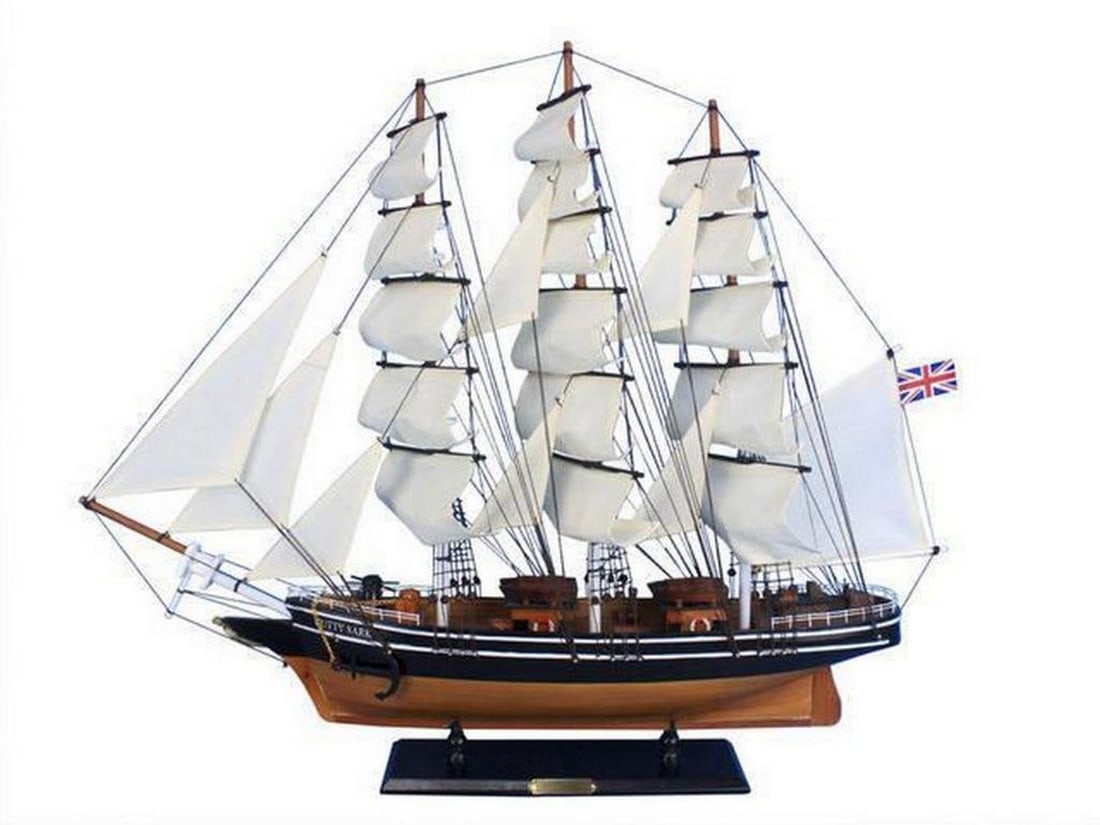 Wooden Cutty Sark Tall Model Clipper Ship 30": Wooden Cutty Sark Tall Model Clipper Ship 30" One of only three ships in the Core Collection of the National Historic Ships Register, the lege
