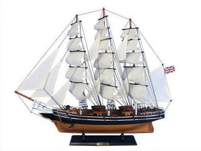 Wooden Cutty Sark Tall Model Clipper Ship 30": Wooden Cutty Sark Tall Model Clipper Ship 30&#34; One of only three ships in the Core Collection of the National Historic Ships Register, the lege