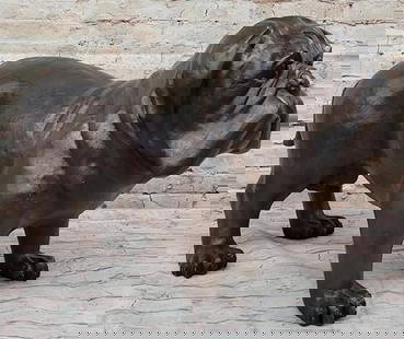 Life Size English Bulldog Puppy Bronze Statue Sculpture Figure 14" x 24": Life Size English Bulldog Puppy Bronze Statue Sculpture Figure 14&#34; x 24&#34;  Experience the grandeur of the Large Noble English Bulldog bronze sculpture, a remarkable portrayal of the beloved ani