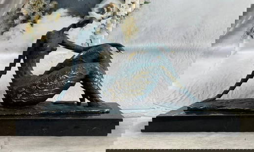 Mesmerizing Modern Abstract Woman Bronze Sculpture: Mesmerizing Modern Abstract Woman Bronze Sculpture  An abstract female dancer sculpture. You can just tell this is a powerful dancer in the sharpness of her position. This wonderfully curvaceous woman