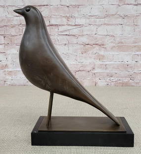 Abstract Elegance: Williams Mid-Century Bird Signed Original Bronze Sculpture - 11" x 14": Abstract Elegance: Williams Mid-Century Bird Signed Original Bronze Sculpture - 11&#34; x 14&#34;  Embrace the allure of modern abstract art with &#34;Abstract Elegance: Williams Mid-Century Bird Bron