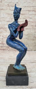 Lively Jester - Limited Edition Multi-Color Inspired Bronze Sculpture by Aldo Vitaleh - 16.5" x 5": Lively Jester - Limited Edition Multi-Color Inspired Bronze Sculpture by Aldo Vitaleh - 16.5&#34; x 5&#34; Experience the delightful world of whimsy with this elegant bronze sculpture portraying a liv