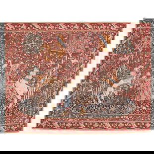 Heritage Threads: Lady with The Unicorn - The Taste Tapestry - 35.1" x 44.9": Heritage Threads: Lady with The Unicorn - The Taste Tapestry - 35.1&#34; x 44.9&#34;  Elevate your space with the &#34;Heritage Threads: Lady and the Unicorn - The Taste Tapestry,&#34; a captivating e