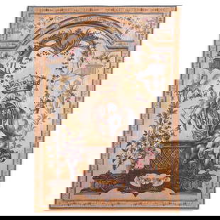 Lady with the Coat of Arms: Elizabeth Charlotte's Wedding Bliss Tapestry - 58.5" x 42.9": Lady with the Coat of Arms: Elizabeth Charlotte&#39;s Wedding Bliss Tapestry - 58.5&#34; x 42.9&#34; Elevate your living space with our &#34;Legacy of Love: Elizabeth Charlotte&#39;s Wedding Bliss Tap