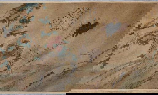 Birds & Flowers Paper Scroll by Zhao Ji: Birds & Flowers Paper Scroll by Zhao Ji Chinese Name: ? ?? ?????? ?? Overall Size: 532cm ×67cm Painting Paper: 345.5×64.5CM Zhao Ji was the personal name of emperor Huizong who ruled durin