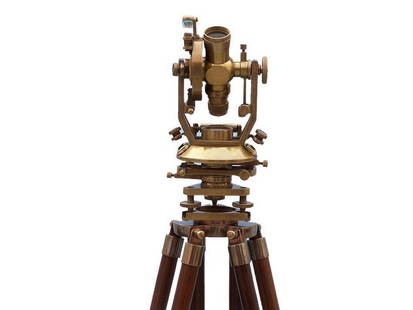 Floor Standing Brass Theodolite 62": Floor Standing Brass Theodolite 62&#34;  This Hampton Nautical Floor Standing BrassTheodolite 62&#34; is beautifully detailed, functional, and calibrated. Theodolites are still used today for ultra hi