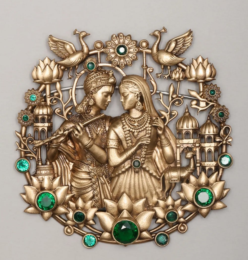 Radha-Krishna Devotion Pin (1 of 4)