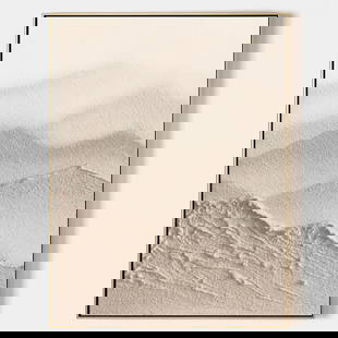 Beige Mountain Range Landscape Wasabi-Sabi Inspired Canvas Painting: Beige Mountain Range Landscape Wasabi-Sabi Inspired Canvas Painting  The Beige Mountain Range Landscape wasabi-sabi inspired canvas painting features soft, neutral tones and gentle brushstrokes that e