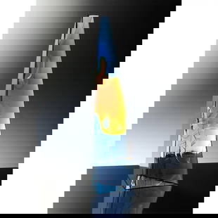 Vibrant Glass Sculpture On Ice by Sandra Balmer: Vibrant Glass Sculpture On Ice by Sandra Balmer On Ice is a distinctive free-standing glass sculpture by the talented Sandra Balmer. The colors, shapes, and movement within the piece shift with every