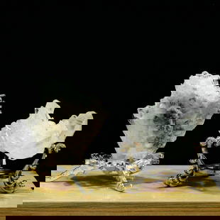 Pair of Natural Clear Crystal Mineral Specimen Quartz Crystal Cluster: Pair of Natural Clear Crystal Mineral Specimen Quartz Crystal Cluster   This stunning Pair of Natural Clear Crystal Mineral Specimen Quartz Crystal Clusters features transparent to translucent crystal