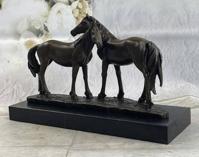 Horses in Love Bronze Sculpture: Horses in Love Bronze Sculpture  Works of art depicting the beautiful and elegant horse remain an extremely popular choice. Although the horses contact with man stems back 30,000 B.C., it