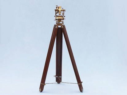 62" Floor Standing Brass Theodolite: 62&#34; Floor Standing Brass Theodolite Immerse yourself in the precision of navigation history with the 62&#34; Floor Standing Brass Theodolite. Detailed reading of the azimuth and elevation axes is