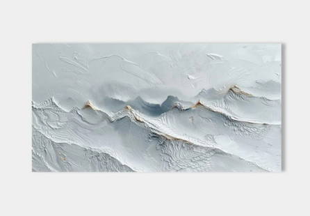 Sculpted Summit Textured Art Canvas Painting: Sculpted Summit Textured Art Canvas Painting his painting beautifully captures the grandeur of a towering snow-capped mountain. The textured, sculptural brushstrokes add a stunning three-dimensional e