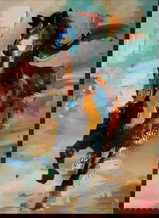Wild As The Wind: Wild As The Wind  Wild As the Wind captures the raw power and untamed spirit of a horse in full gallop. Painted in rich oil on canvas, the scene surges with motion—muscles stretched, mane flying, ho