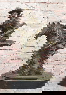 Western Bounty Hunter Original Bronze Statue - 13.5" x 9": Western Bounty Hunter Original Bronze Statue - 13.5&#34; x 9&#34;  This dynamic bronze sculpture captures the essence of the American West with a Horse Hunter Cowboy caught in a moment of action. Stan