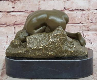 Reproduction Bronze Sculpture of La Danaide by Rodin, Signed by Milo: Reproduction Bronze Sculpture of La Danaide by Rodin, Signed by Milo  This finely crafted reproduction bronze sculpture captures the haunting beauty of La Danaide, originally created by the renowned F