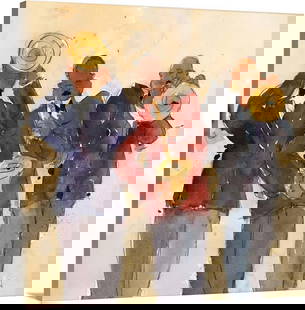Jazz Trio I – Canvas Reproduction by Samuel Dixon: Jazz Trio I – Canvas Reproduction by Samuel Dixon  Bring the rhythm and soul of live jazz into your space with Jazz Trio I by Samuel Dixon. This vibrant canvas reproduction captures the expressive e