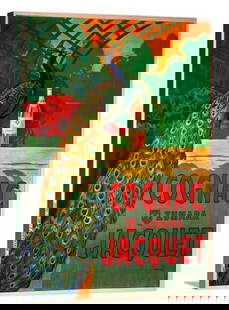 Cognac Jacquet Vintage Poster Stretched Canvas Print: Cognac Jacquet Vintage Poster Stretched Canvas Print  Add a touch of vintage charm to your space with this stretched canvas print of the classic Cognac Jacquet poster. Featuring a vibrant peacock and