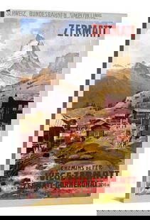Swiss Alps, Zermatt, Matterhorn Vintage Poster Stretched Canvas Print: Swiss Alps, Zermatt, Matterhorn Vintage Poster Stretched Canvas Print  Celebrate the majestic beauty of the Swiss Alps with this stretched canvas print of Zermatt, Matterhorn by Anton Reckziegel. This