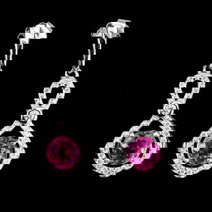 Pink Topaz 6mm Simulated Cz Gemstone 925 Sterling Silver Earrings: Pink Topaz 6mm Simulated Cz Gemstone 925 Sterling Silver Earrings  These earrings are designed to catch the light beautifully, adding a touch of sparkle and glamour to any outfit. Ideal for special oc
