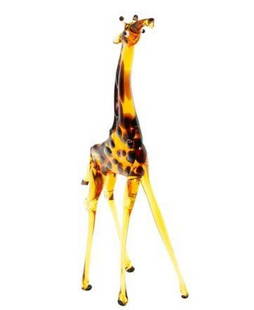 Giraffe Grace: A Murano Glass Masterpiece: Giraffe Grace: A Murano Glass Masterpiece  This exquisite mini Murano glass sculpture captures the elegance and beauty of a giraffe in vibrant, hand-blown glass. Crafted by skilled artisans, each piec