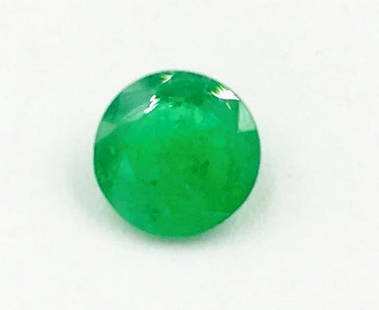 0.7ct Faceted Emerald Round Gemstone: Faceted Emerald Round For many, emerald is considered to be the symbol of rebirth. It is also believed to represent good fortune, youth, balance, growth, peace, and foresight Size- 6.0 mm, Weight- 0.7