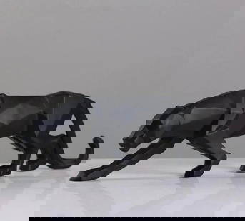 17" - Cryptonic Black Stealth Panther Sculpture: 17&#34; - Cryptonic Black Stealth Panther Sculpture  Panther Sculpture will look great in your home or office. A sleek piece of artwork that always wows your guests. Also makes the perfect gift.  Size
