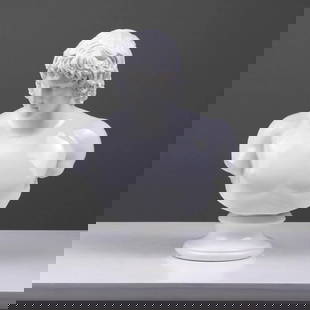 White Resin Sculpture of the Antinous Bust: White Resin Sculpture of the Antinous Bust Graceful white bust depicting a man reminiscent of Renaissance artistry. Discover Mauro Ferretti, the premier Italian brand for home enthusiasts. Renowned fo