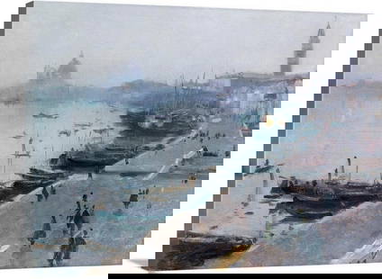 "Venice in Grey Weather" – Wall Art Reproduction by John Singer Sargent: &#34;Venice in Grey Weather&#34; – Wall Art Reproduction by John Singer Sargent  John Singer Sargent, an American expatriate artist, was widely regarded as the foremost portrait painter of his gener