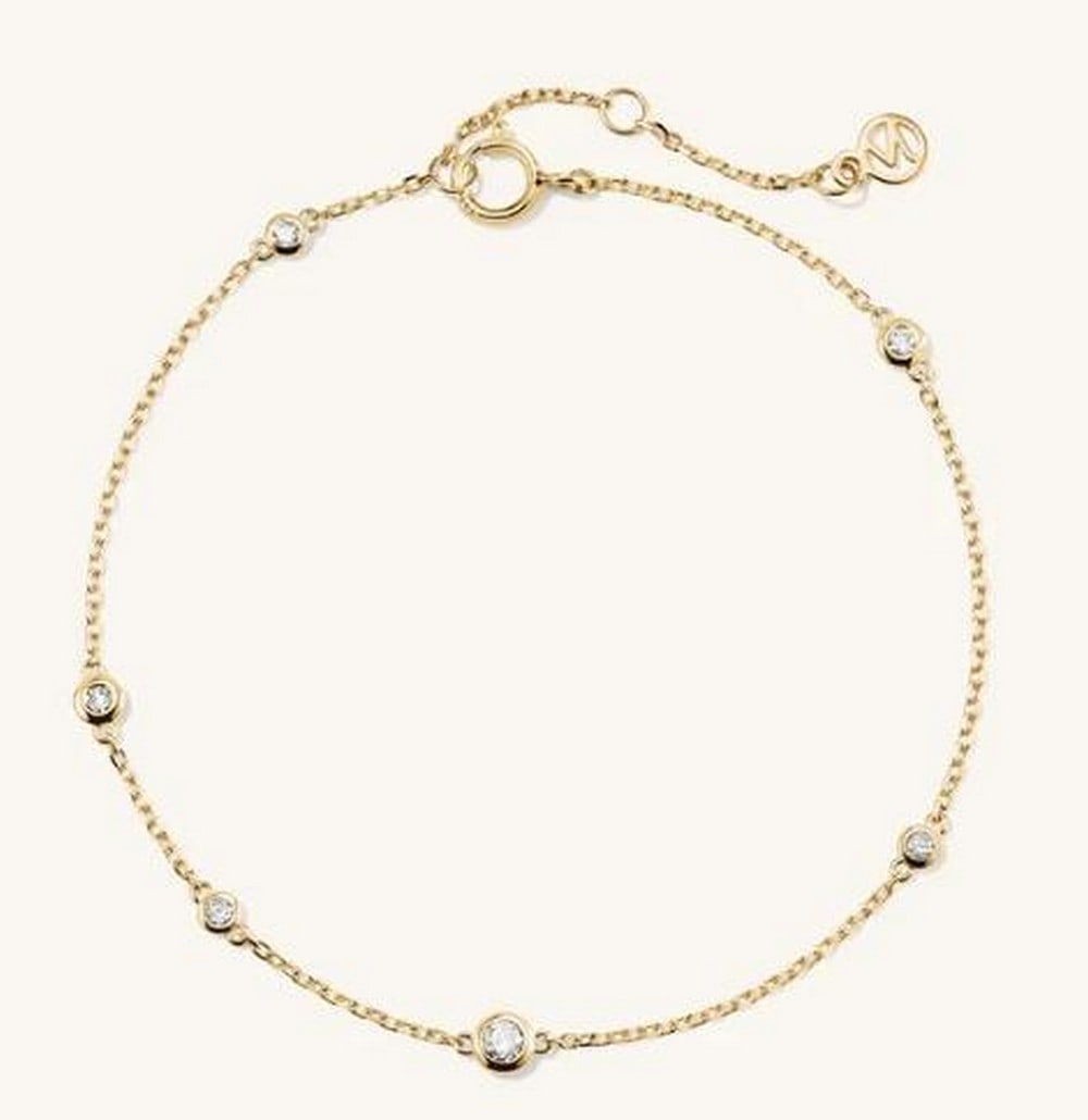 14K Yellow Gold Natural Diamond Bracelet (1 of 1)
