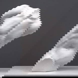 After Rainer Maria Rilke "Archaic Torso of Apollo" Sculpture - (20lbs): After Rainer Maria Rilke &#34;Archaic Torso of Apollo&#34; Sculpture - (20lbs)  This sculpture is a captivating rendition of the Torso of Apollo, inspired by an ancient marble statue. It represents th