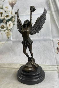 Venus Goddess of Love Bronze Sculpture: Venus Goddess of Love Bronze Sculpture  An angel stands boldly. She hails from from the heavens and fights for the salvation of our world as well as his from darkness of any form. She wears a robe and