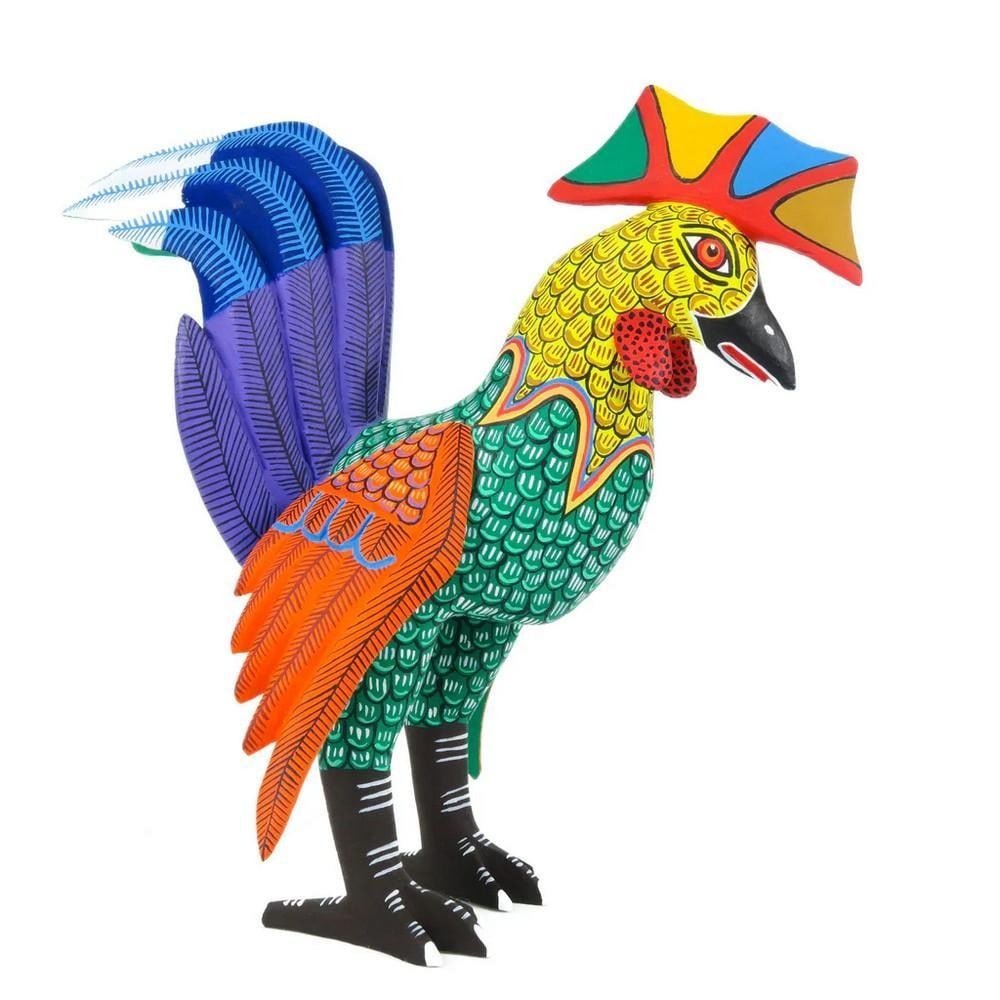 Vibrant Rooster Alebrije – Handcrafted Oaxacan Folk Art by the Ramirez Family (1 of 4)
