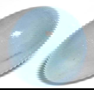 17.0ct Round Pale Powder Blue Aquamarine Cabochon Stone: 17.0ct Round Pale Powder Blue Aquamarine Cabochon Stone Aquamarine is generally paired with metals like silver or white gold when set in fine jewellery. The colour combination works well together and