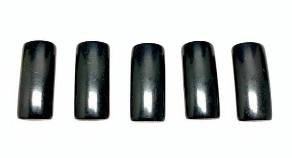 14ct Saddle Cut Black Onyx Gemstones: 14ct Saddle Cut Black Onyx Gemstones  Lot Contains 5 Gemstones  Size: 17 x 5mm  Total Carat Weight: 14ct  Individual Carat Weight: 2.8ct  Treated: Dye has been used to give the stones a even