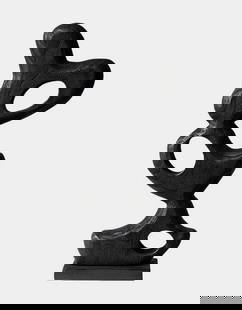 Ebon Flow – Abstract Wood Sculpture: Ebon Flow – Abstract Wood Sculpture This bold black wood sculpture features sweeping, organic curves carved into a vertical form that evokes fluid motion and modern elegance. Its polished finish and