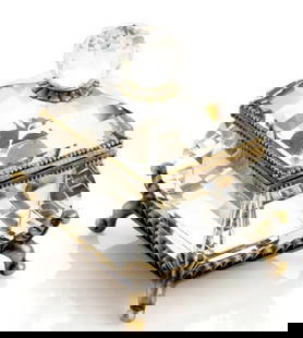Crystal Vanity Keepsake Box: Crystal Vanity Keepsake Box  Elegant and refined, this crystal perfume trinket box shimmers with cut-glass brilliance and timeless appeal. Designed to hold cherished keepsakes or tiny fragrance vials,
