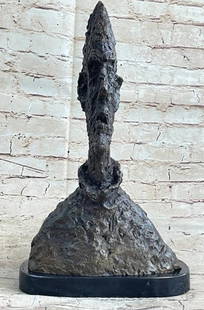 Bust of Diego: Bronze Brutalist Reproduction: Bust of Diego: Bronze Brutalist Reproduction  A striking bronze reproduction inspired by Alberto Giacometti’s renowned Bust of Diego, this brutalist head sculpture captures the raw, textured intensi