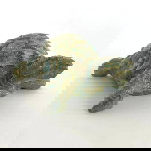 Aged Copper Turtle Sculpture - (0.9lbs): Aged Copper Turtle Sculpture - (0.9lbs)  Celebrate longevity, patience, and quiet strength with this charming Turtle Statuette, crafted in Italy using a time-honored hot-casting process. Formed from h