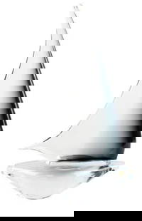 Black and White Murano Glass Sail Boat: Black and White Murano Glass Sail Boat  This murano glass sail boat is the perfect addition to any home, office, or cottage.   Dimensions: 11&#34; x 9.4&#34; x 3.93&#34;  View Photos For Further Detai