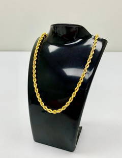 10kt Gold Ladies Rope Chain: A 10kt Gold Ladies Rope Chain. Excellent Craftsmanship in a very well designed necklace.  View Photos For Further Details