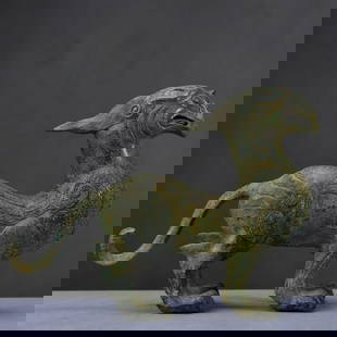 Exquisite Handcrafted Bronze Qilin (Chinese Unicorn) Statue – Chinese Antique Ornament: Exquisite Handcrafted Bronze Qilin (Chinese Unicorn) Statue – Chinese Antique Ornament  This stunning antique bronze statue depicts a Qilin, often referred to as the &#34;Chinese unicorn,&#34; a myt